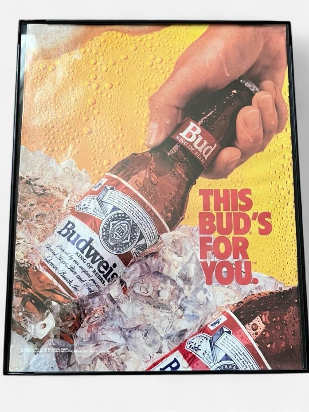 Vintage Budweiser Beer Print Size 8x10